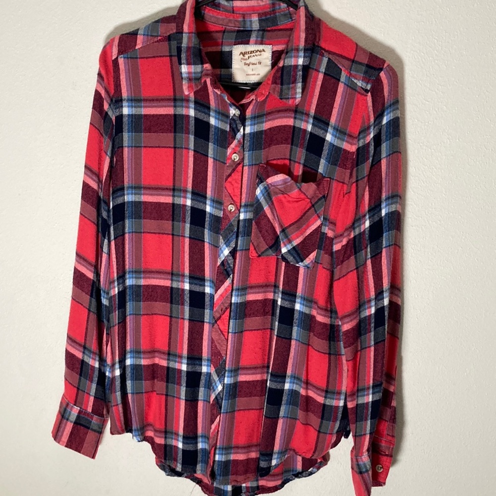 Pink and blue women’s plaid.